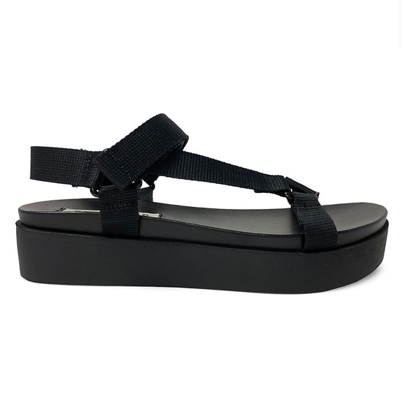 🌿 Black Teva Like Sandals - Picture 1 of 4